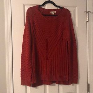 burnt orange sweater